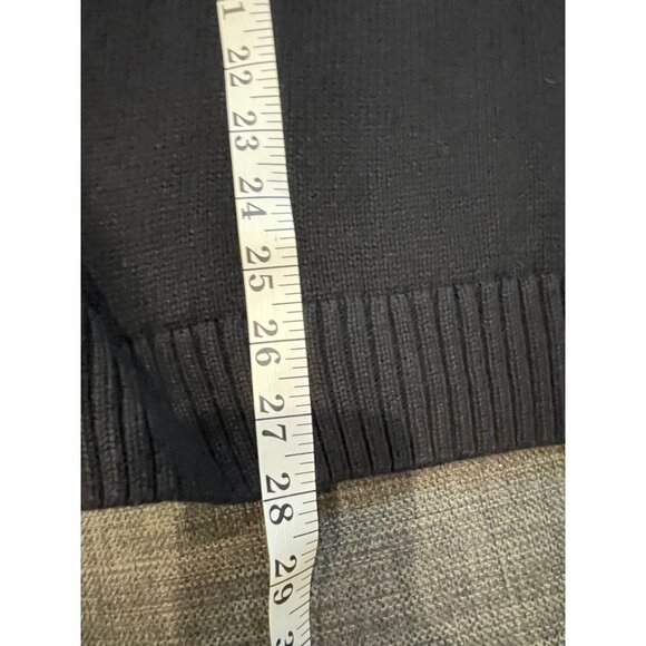 INC International Concepts Black Gray Horizontal V Turtle Neck Sz S - Picture 9 of 9